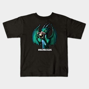 Ready Camera Action Cyan Dragon Kids T-Shirt